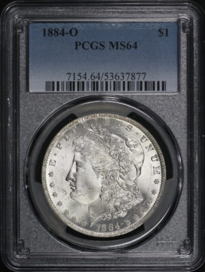 Obverse of this 1884-O Morgan Dollar PCGS MS-64