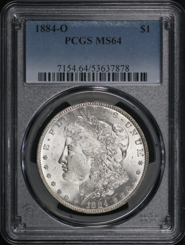 Obverse of this 1884-O Morgan Dollar PCGS MS-64