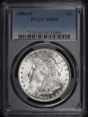 Obverse of this 1884-O Morgan Dollar PCGS MS-64