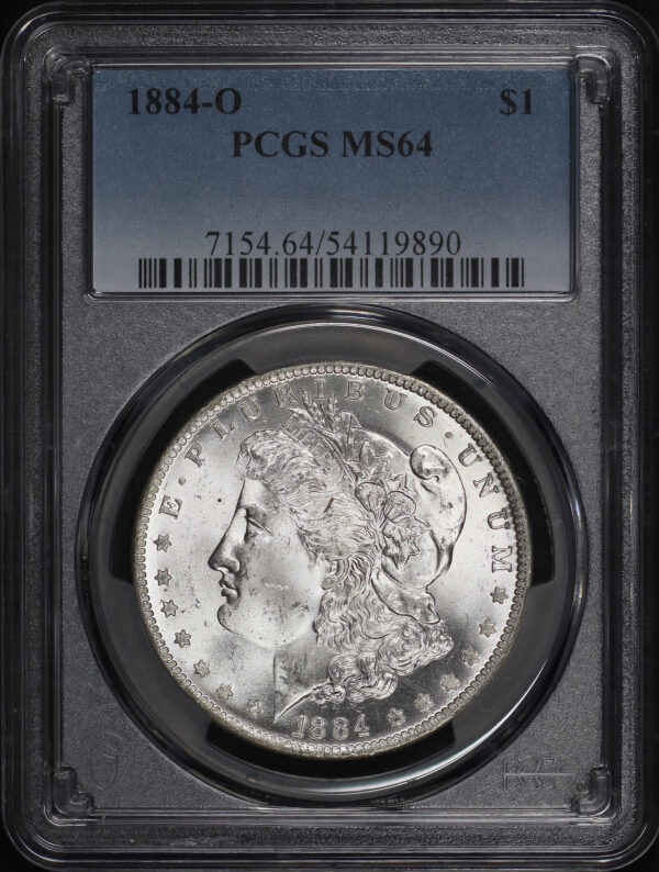 Obverse of this 1884-O Morgan Dollar PCGS MS-64