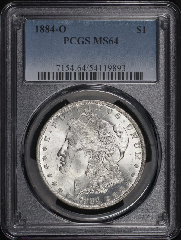 Obverse of this 1884-O Morgan Dollar PCGS MS-64