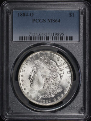 Obverse of this 1884-O Morgan Dollar PCGS MS-64