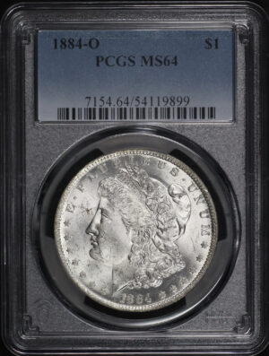 Obverse of this 1884-O Morgan Dollar PCGS MS-64