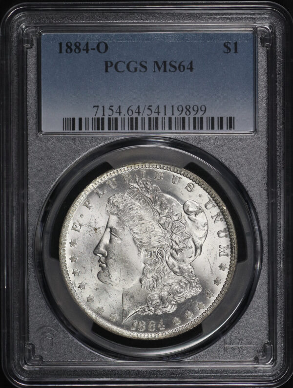 Obverse of this 1884-O Morgan Dollar PCGS MS-64