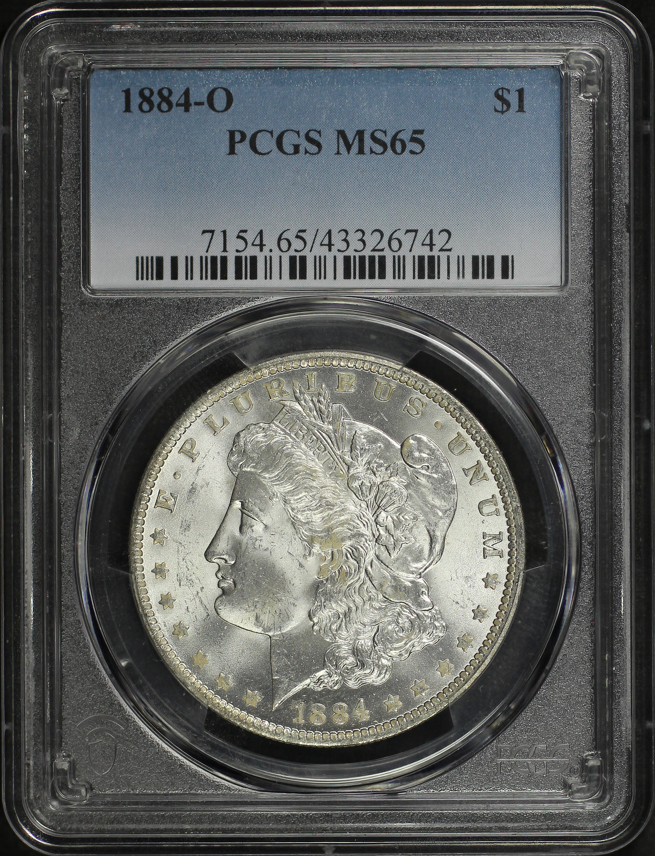 Obverse of this 1884-O Morgan Dollar PCGS MS-65
