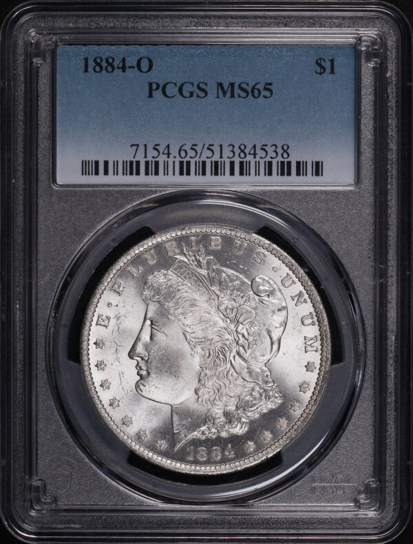 Obverse of this 1884-O Morgan Dollar PCGS MS-65