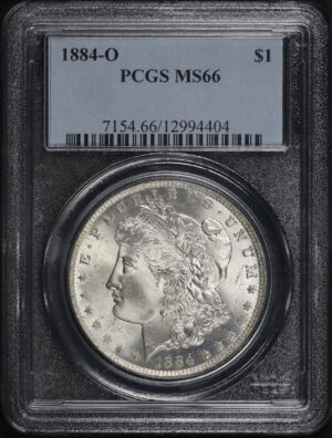 Obverse of this 1884-O Morgan Dollar PCGS MS-66