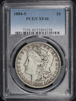 Obverse of this 1884-S Morgan Dollar PCGS XF-40