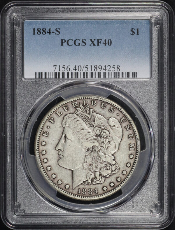 Obverse of this 1884-S Morgan Dollar PCGS XF-40