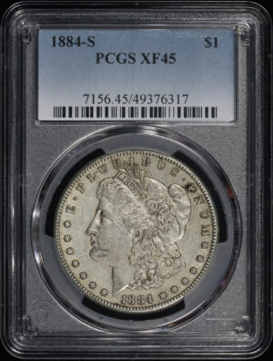 Obverse of this 1884-S Morgan Dollar PCGS XF-45