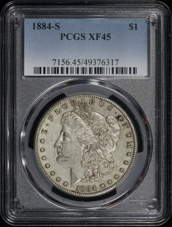 Obverse of this 1884-S Morgan Dollar PCGS XF-45