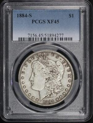 Obverse of this 1884-S Morgan Dollar PCGS XF-45