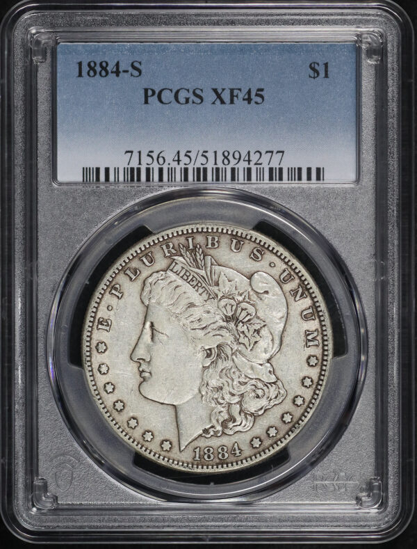 Obverse of this 1884-S Morgan Dollar PCGS XF-45