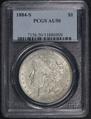 Obverse of this 1884-S Morgan Dollar PCGS AU-50