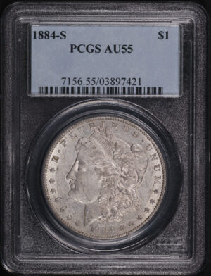 Obverse of this 1884-S Morgan Dollar PCGS AU-55