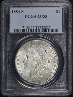 Obverse of this 1884-S Morgan Dollar PCGS AU-55