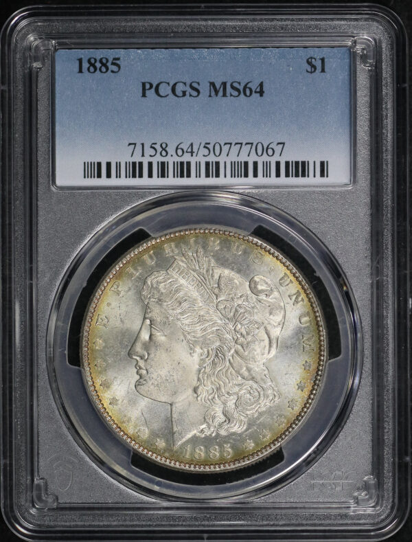Obverse of this 1885 Morgan Dollar PCGS MS-64
