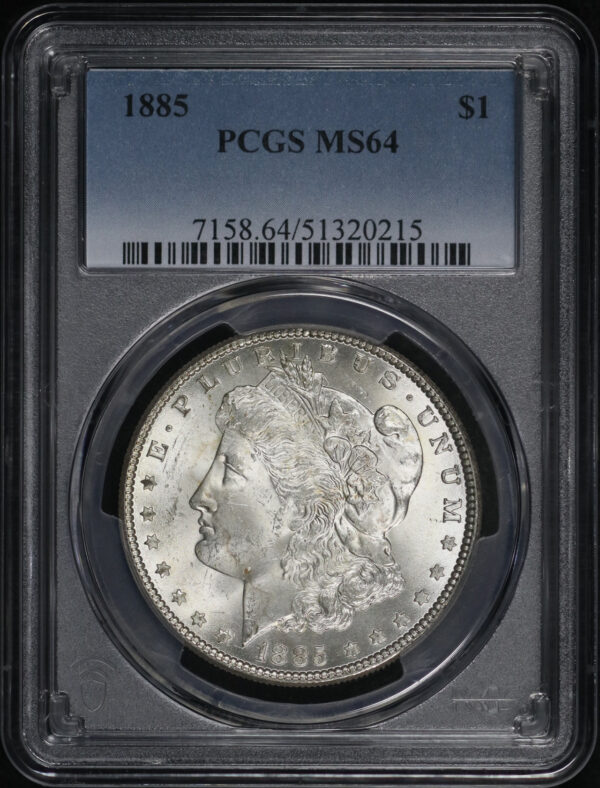 Obverse of this 1885 Morgan Dollar PCGS MS-64