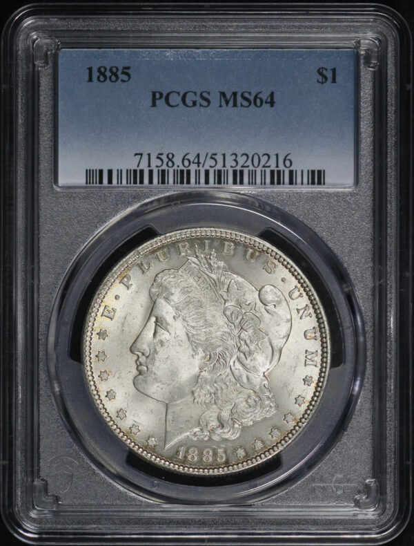 Obverse of this 1885 Morgan Dollar PCGS MS-64