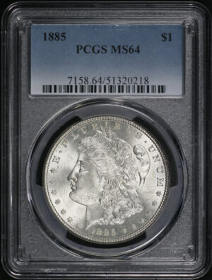 Obverse of this 1885 Morgan Dollar PCGS MS-64