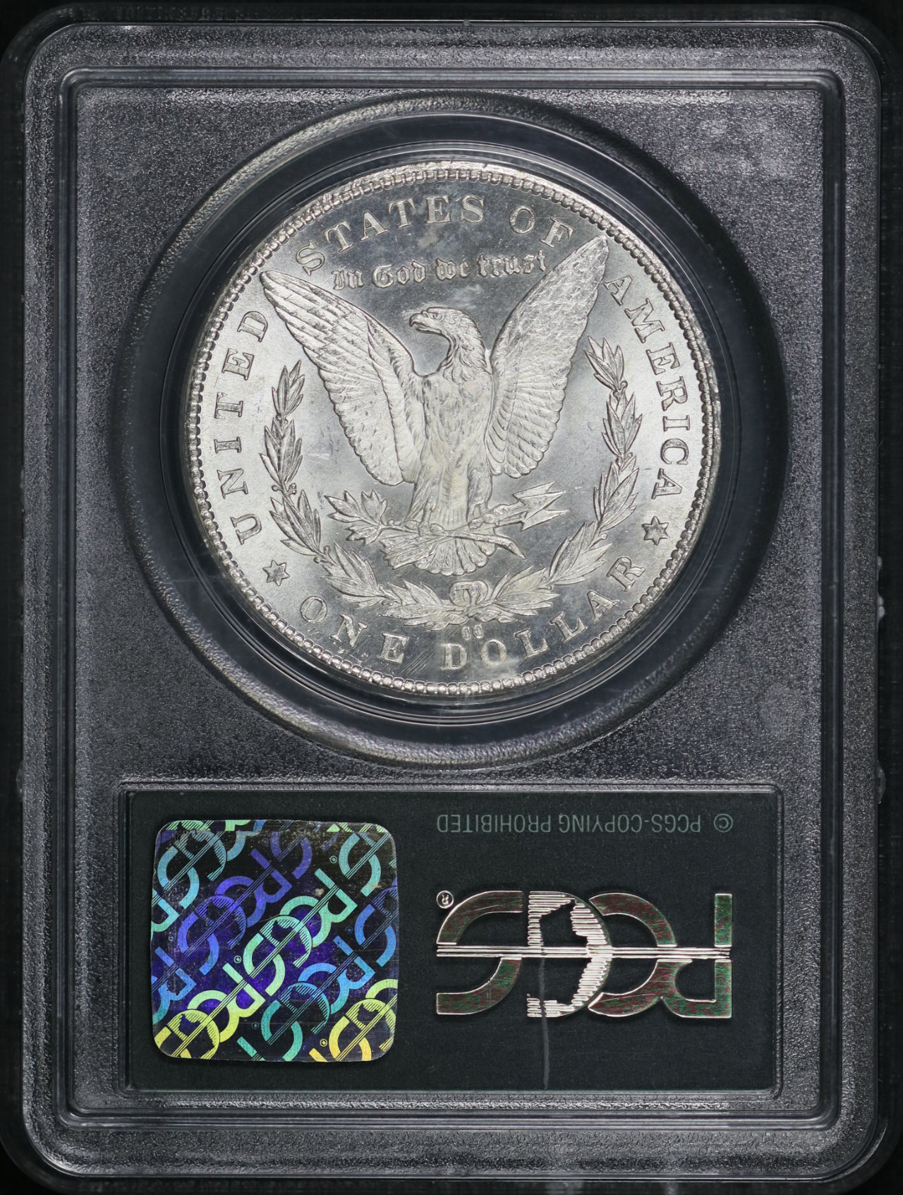 Reverse of this 1885-CC Morgan Dollar PCGS MS-61 Old Green Holder