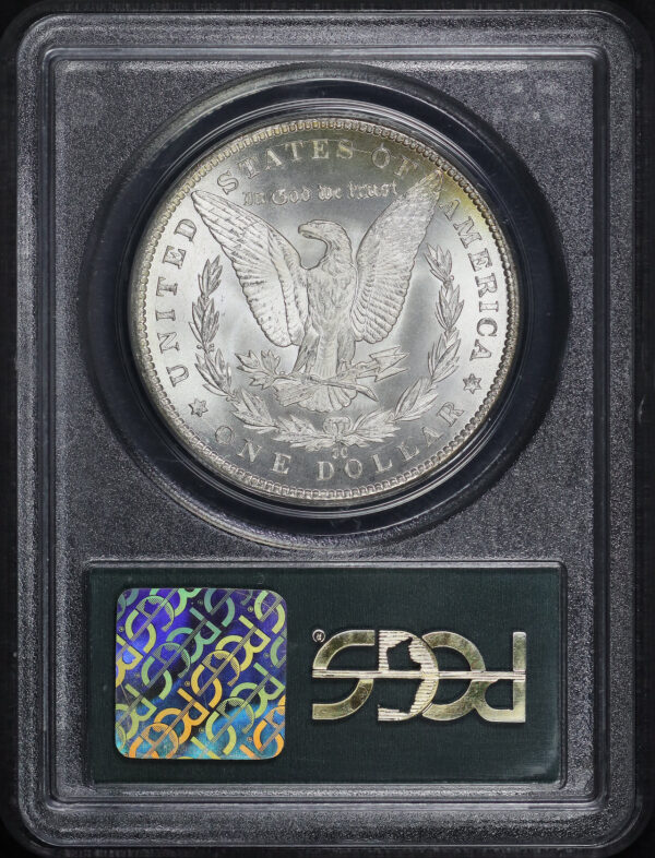 Reverse of this 1885-CC Morgan Dollar PCGS MS-62 Old Green Holder