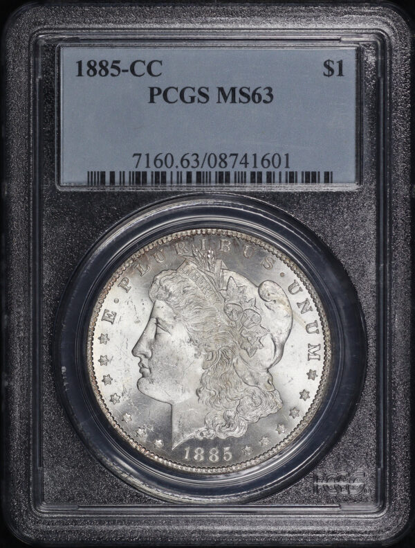 Obverse of this 1885-CC Morgan Dollar PCGS MS-63