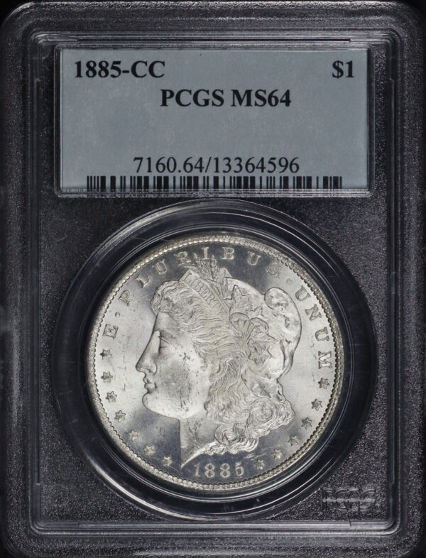 Obverse of this 1885-CC Morgan Dollar PCGS MS-64