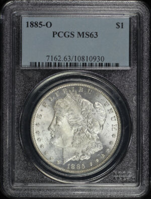 Obverse of this 1885-O Morgan Dollar PCGS MS-63