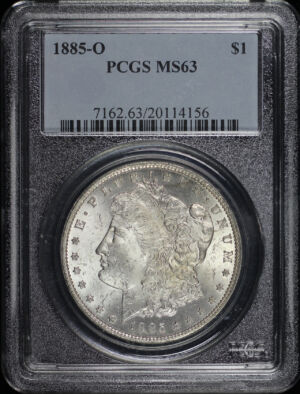 Obverse of this 1885-O Morgan Dollar PCGS MS-63
