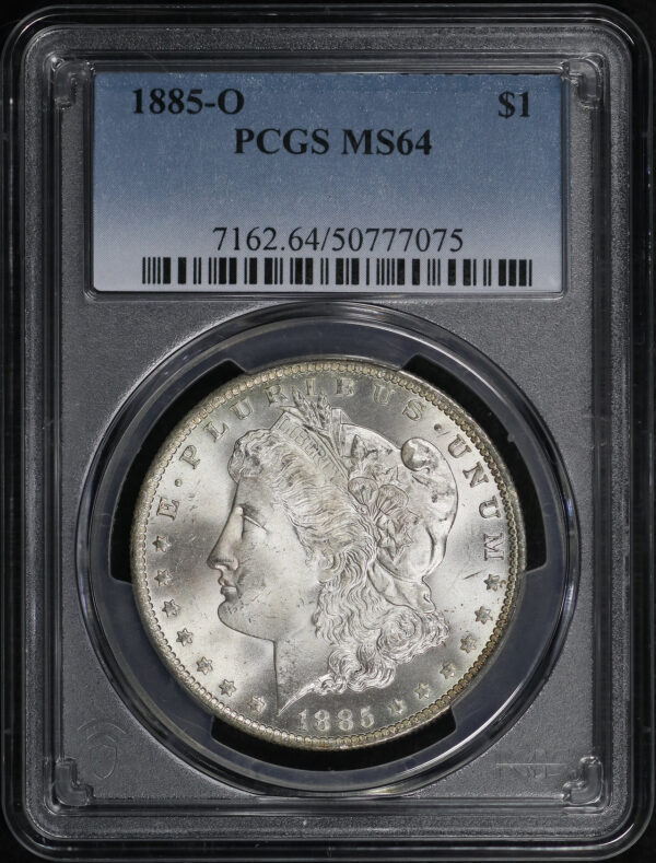 Obverse of this 1885-O Morgan Dollar PCGS MS-64