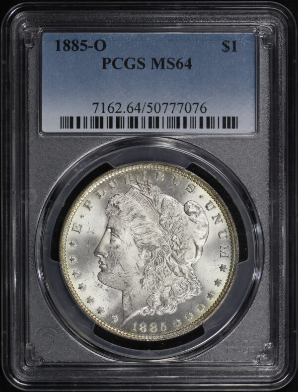 Obverse of this 1885-O Morgan Dollar PCGS MS-64