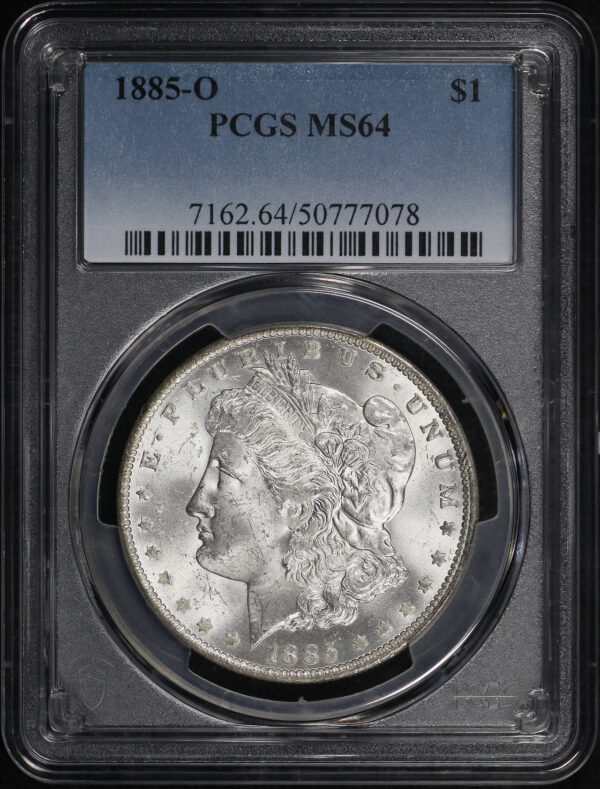 Obverse of this 1885-O Morgan Dollar PCGS MS-64