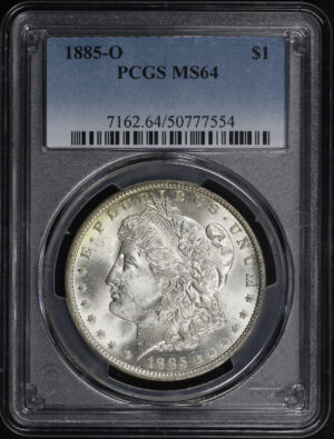 Obverse of this 1885-O Morgan Dollar PCGS MS-64