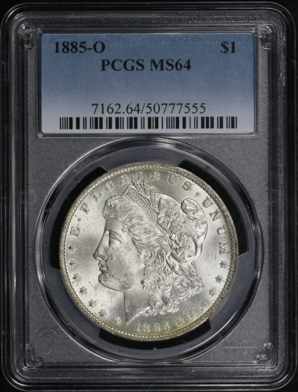 Obverse of this 1885-O Morgan Dollar PCGS MS-64
