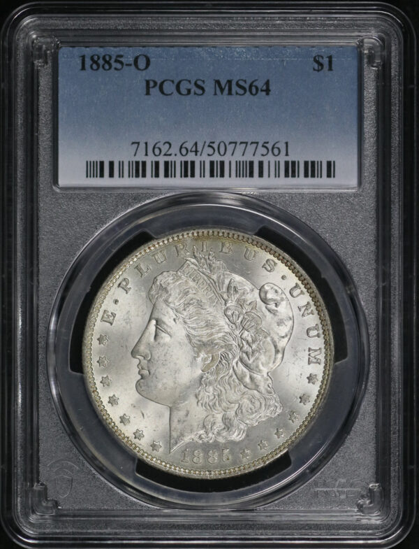Obverse of this 1885-O Morgan Dollar PCGS MS-64