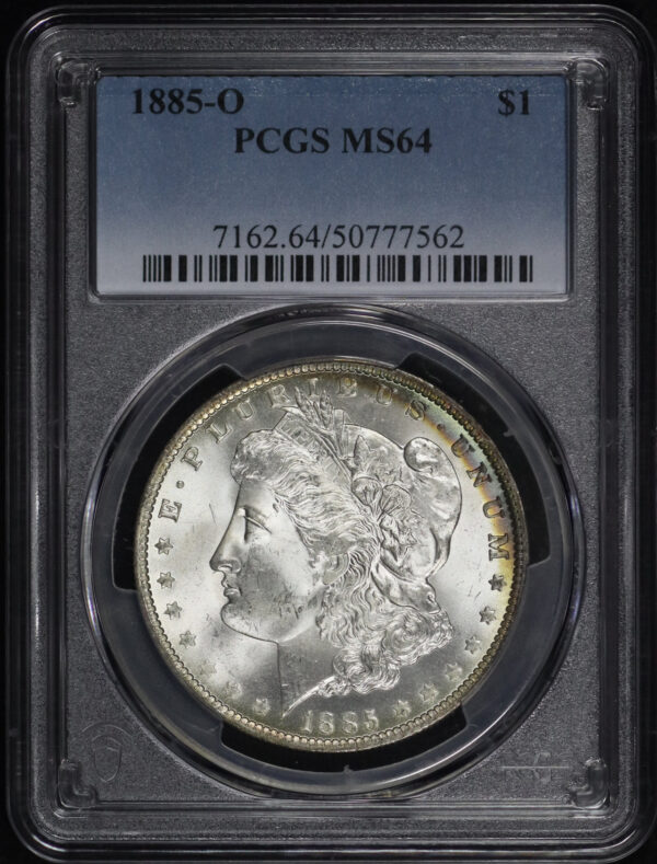 Obverse of this 1885-O Morgan Dollar PCGS MS-64