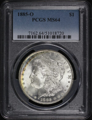 Obverse of this 1885-O Morgan Dollar PCGS MS-64