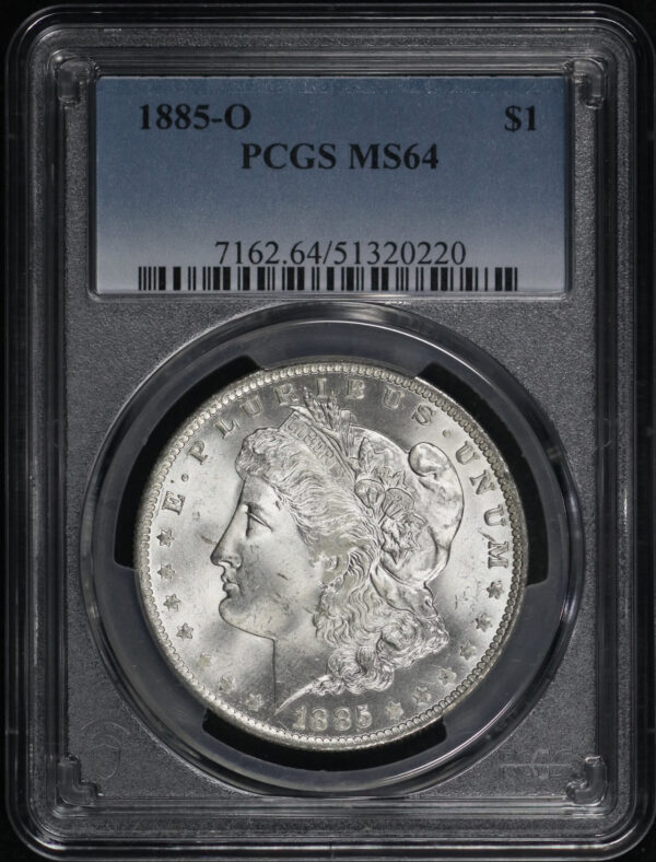 Obverse of this 1885-O Morgan Dollar PCGS MS-64