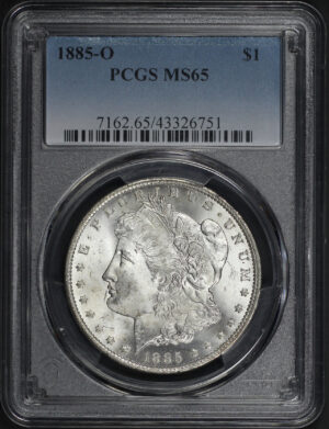 Obverse of this 1885-O Morgan Dollar PCGS MS-65