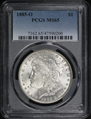 Obverse of this 1885-O Morgan Dollar PCGS MS-65