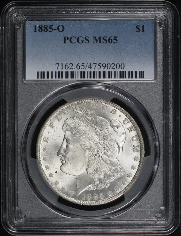 Obverse of this 1885-O Morgan Dollar PCGS MS-65