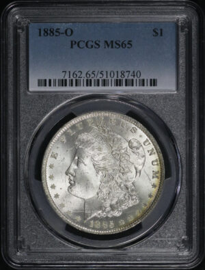 Obverse of this 1885-O Morgan Dollar PCGS MS-65