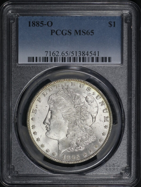 Obverse of this 1885-O Morgan Dollar PCGS MS-65