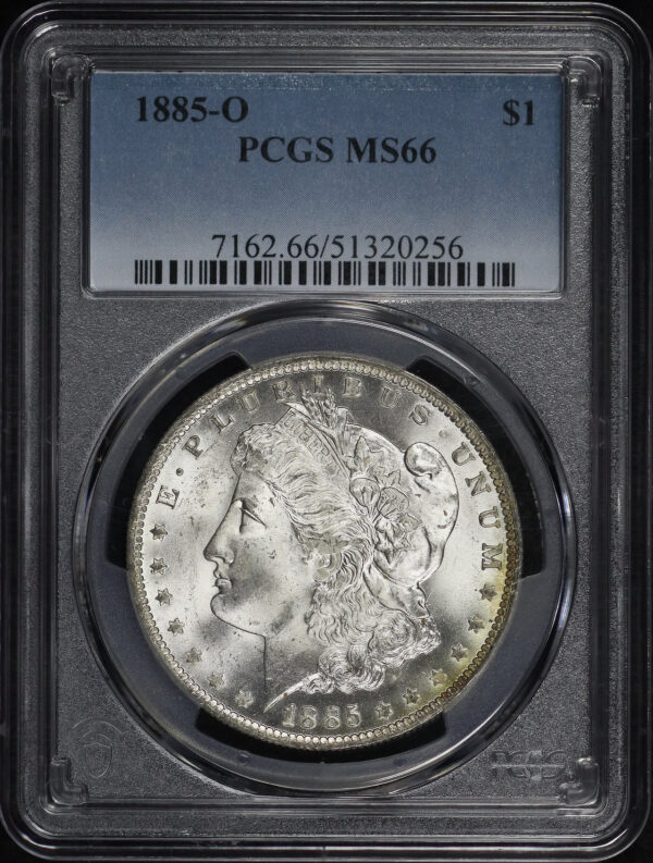 Obverse of this 1885-O Morgan Dollar PCGS MS-66
