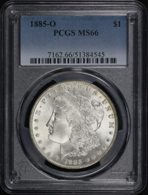 Obverse of this 1885-O Morgan Dollar PCGS MS-66