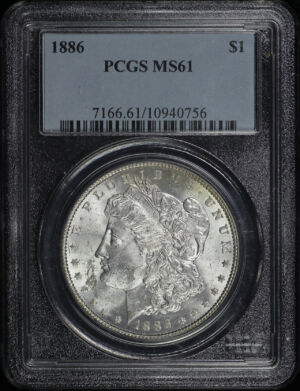 Obverse of this 1886 Morgan Dollar PCGS MS-61