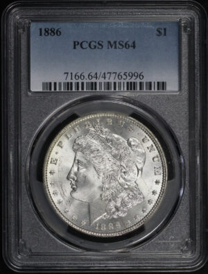 Obverse of this 1886 Morgan Dollar PCGS MS-64