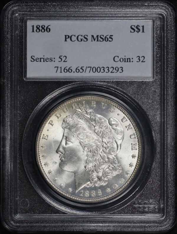 Obverse of this 1886 Morgan Dollar PCGS MS-65