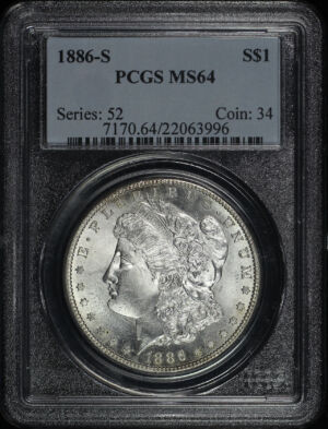 Obverse of this 1886-S Morgan Dollar PCGS MS-64